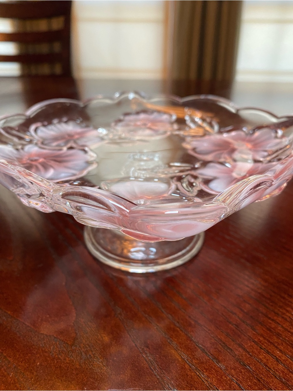 Nova by Mikasa “Pansy Bouquet Pink” footed candy dish or bon bon stand 6.5x6.5x3